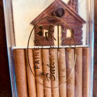 14 Balsam Sticks & Log Cabin Holder
